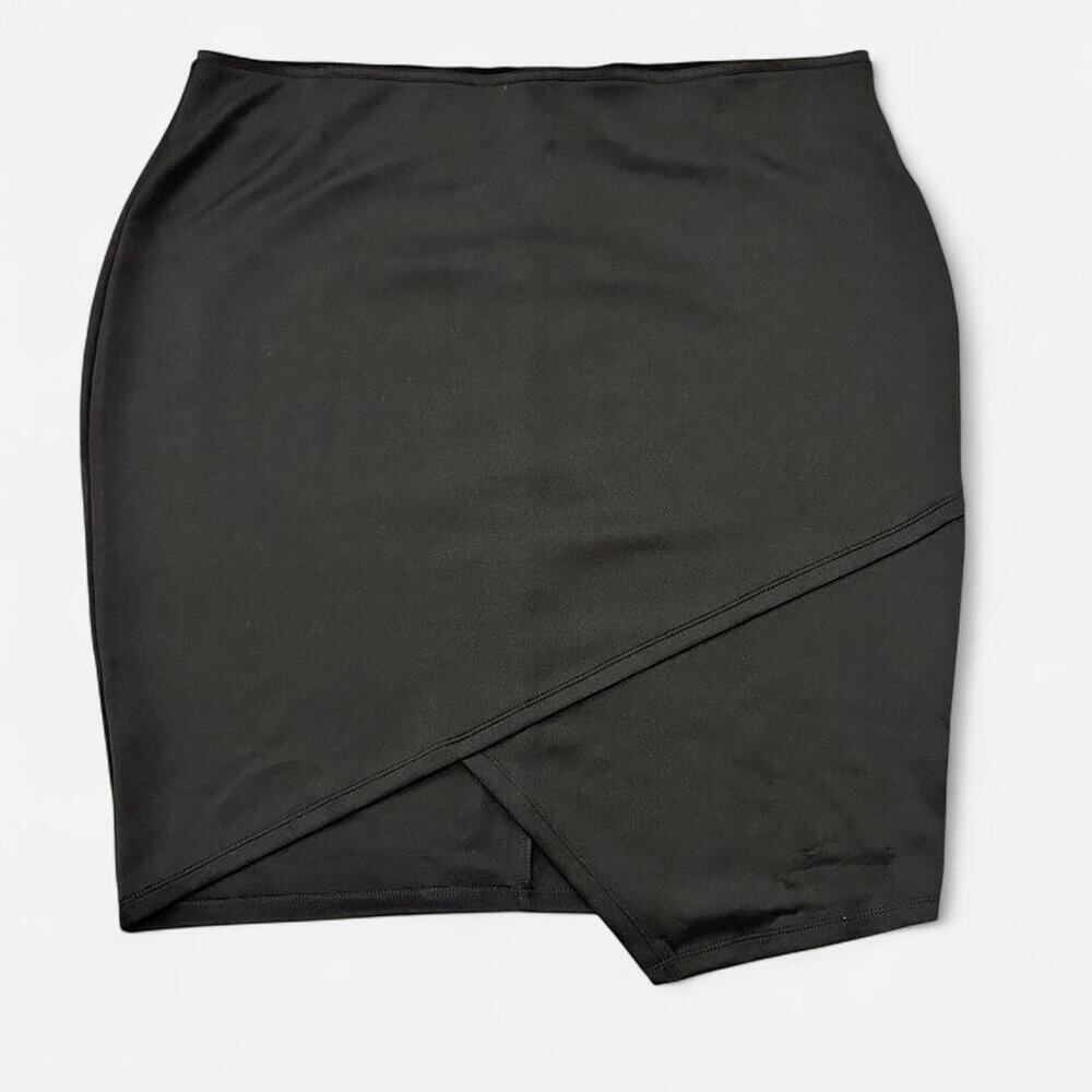 black mini pencil skirt plus size women 1Xlarge black fitted business casual